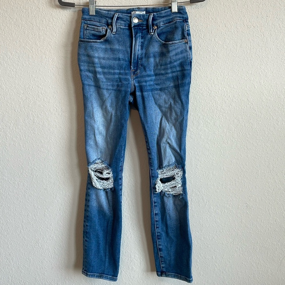 Distressed Good American jeans